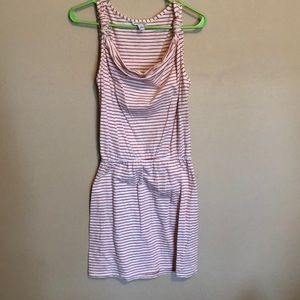 Red and white striped comfy dress